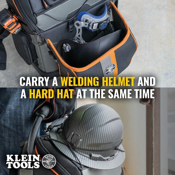 Ironworker and Welder Backpack, 1680d Ballistic Weave Body; Hard Molded Polypropylene Bottom