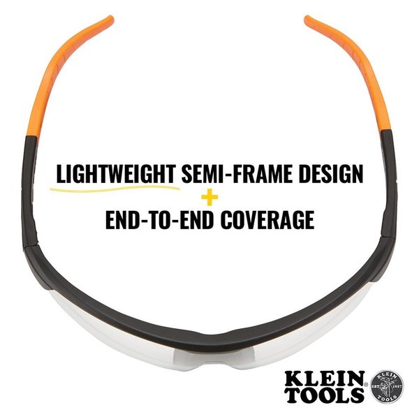 Safety Glasses, Semi-frame Clear