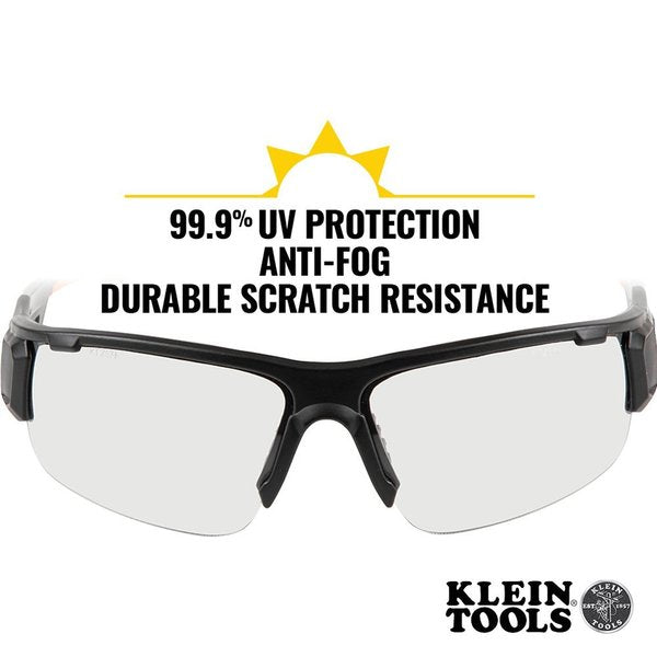 Safety Glasses, Semi-frame Clear