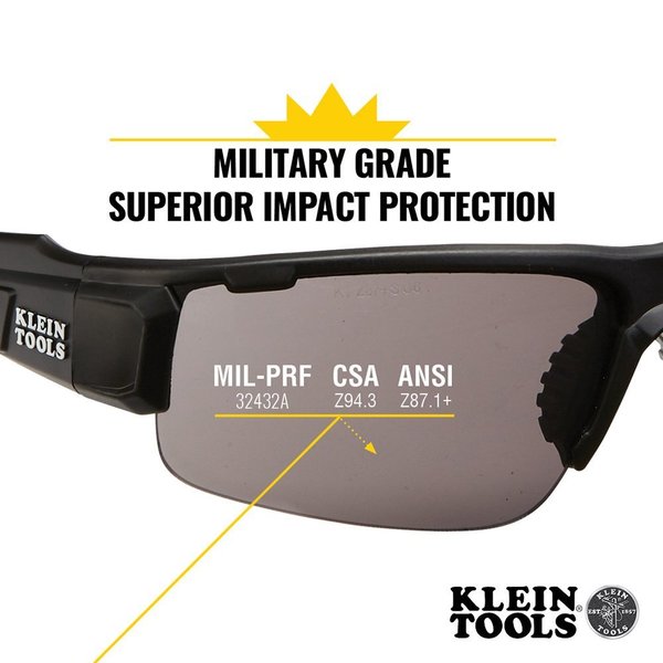Safety Glasses, Semi-frame Gray
