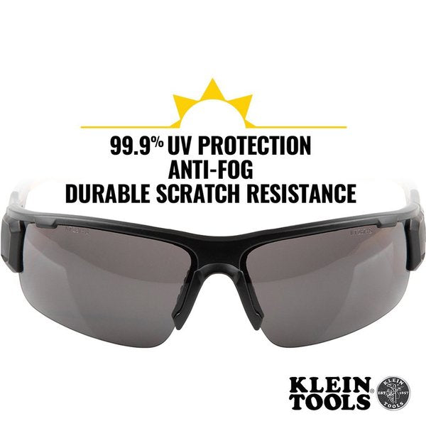 Safety Glasses, Semi-frame Gray