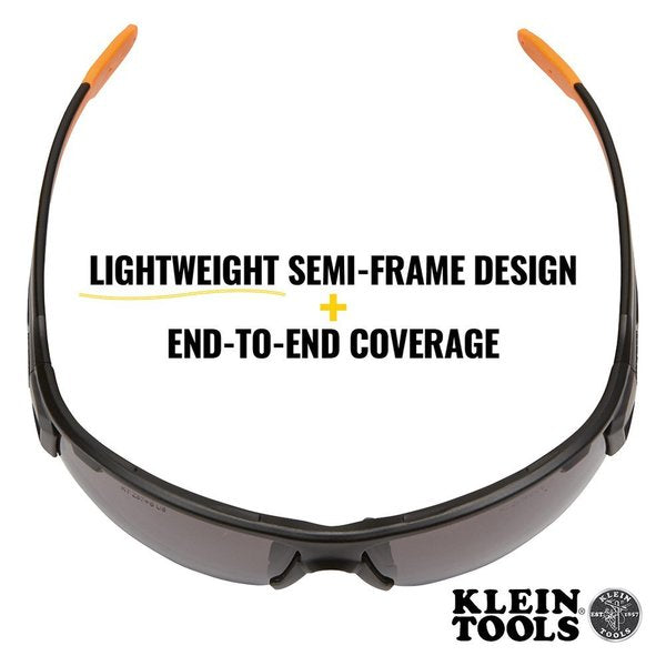 Safety Glasses, Semi-frame Gray
