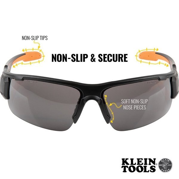 Safety Glasses, Semi-frame Gray