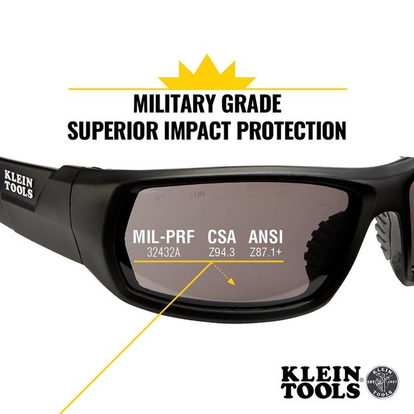 Safety Glasses, Full Frame Gray