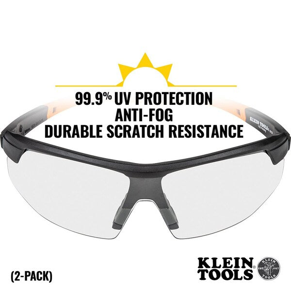 Safety Glasses, Semi-frame Clear