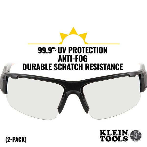 Safety Glasses, Semi-frame Clear