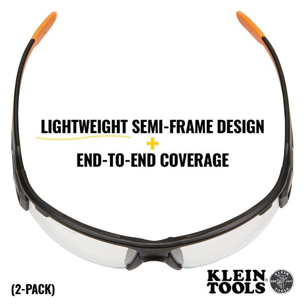 Safety Glasses, Semi-frame Clear