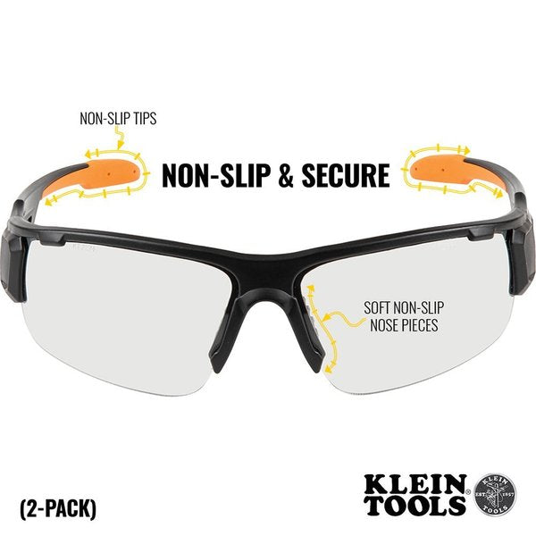Safety Glasses, Semi-frame Clear