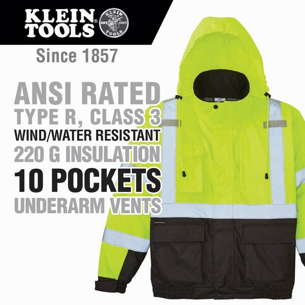 High-Visibility Winter Bomber Jacket, 2XL