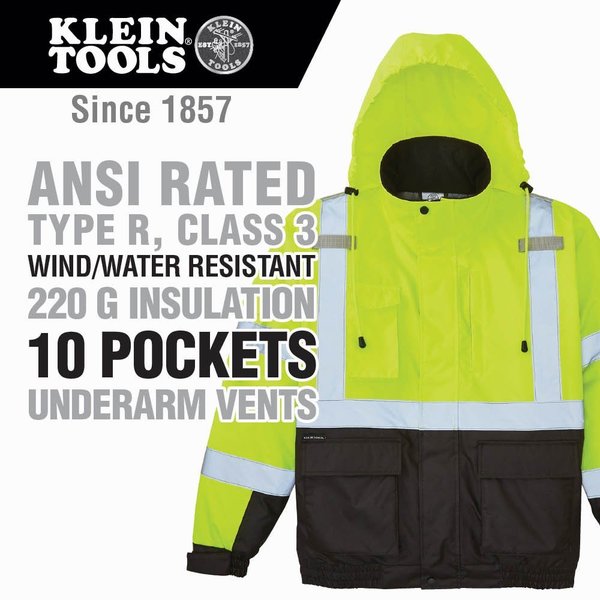 High-Visibility Winter Bomber Jacket, XL