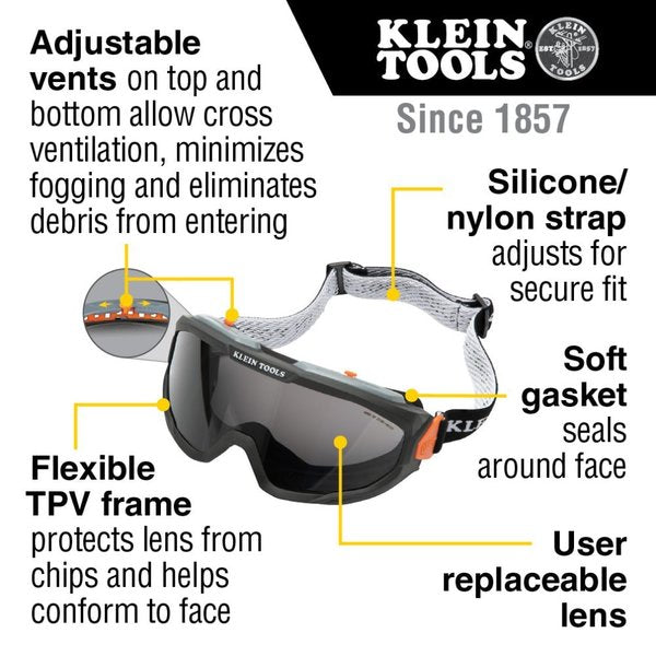 Safety Goggles, Gray Lens