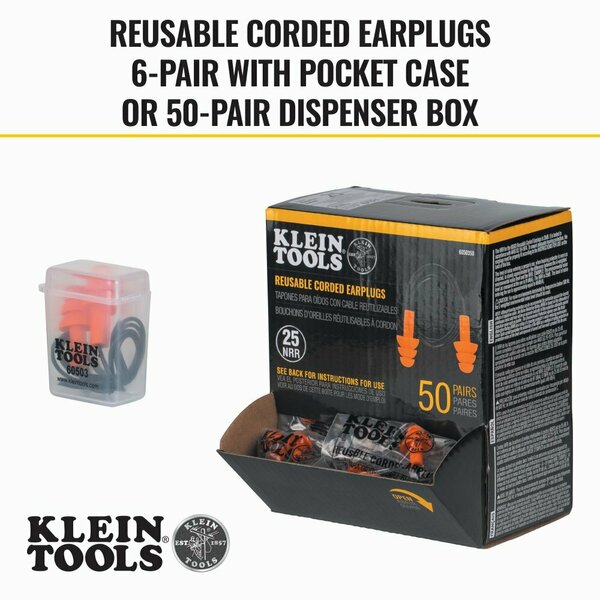 Earplugs, 50 Pairs Pairs, Orange