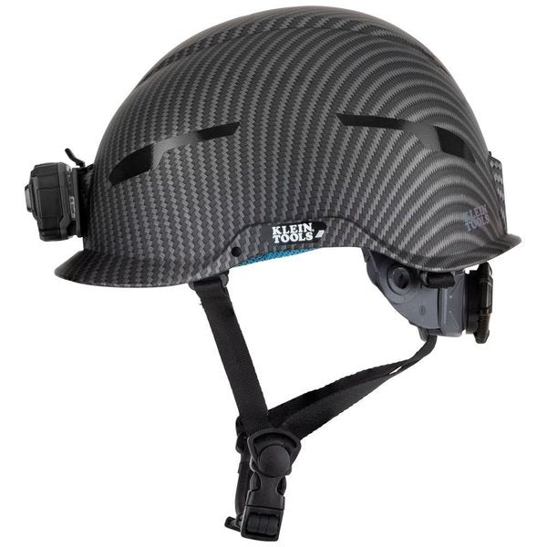 Safety Helmet, Premium KARBNâ¢ Pattern, Non-Vented, Class E, Headlamp