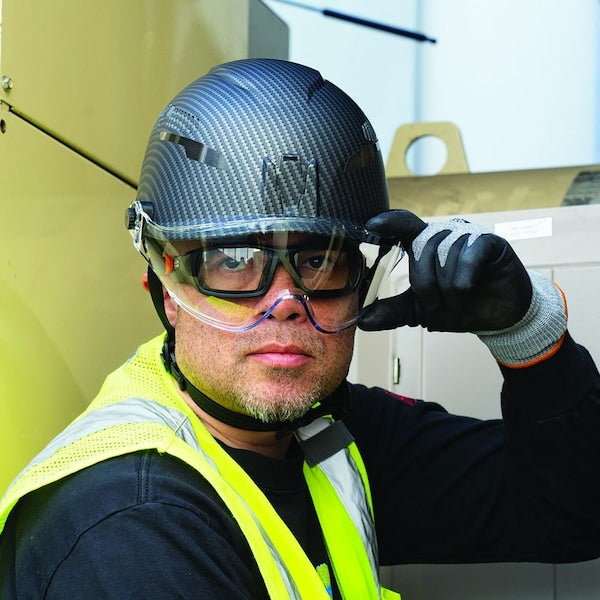 Safety Helmet, Premium KARBNâ¢ Pattern, Vented, Class C, Headlamp