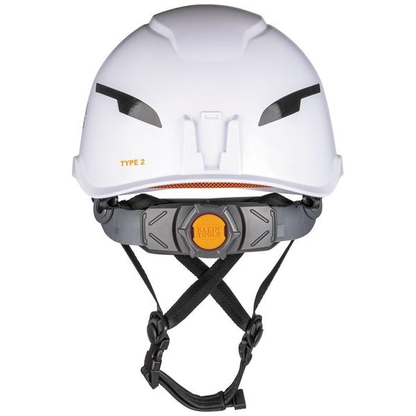 Safety Helmet, Type-2, Non-Vented Class E, with Rechargeable Headlamp