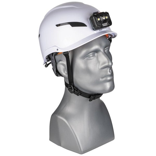 Safety Helmet, Type-2, Non-Vented Class E, with Rechargeable Headlamp