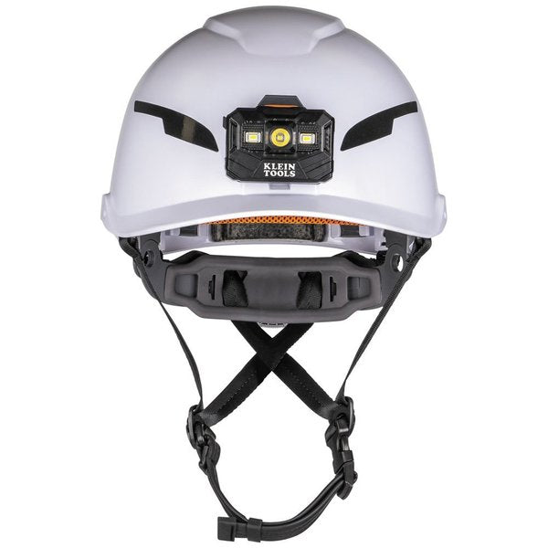 Safety Helmet, Type-2, Non-Vented Class E, with Rechargeable Headlamp