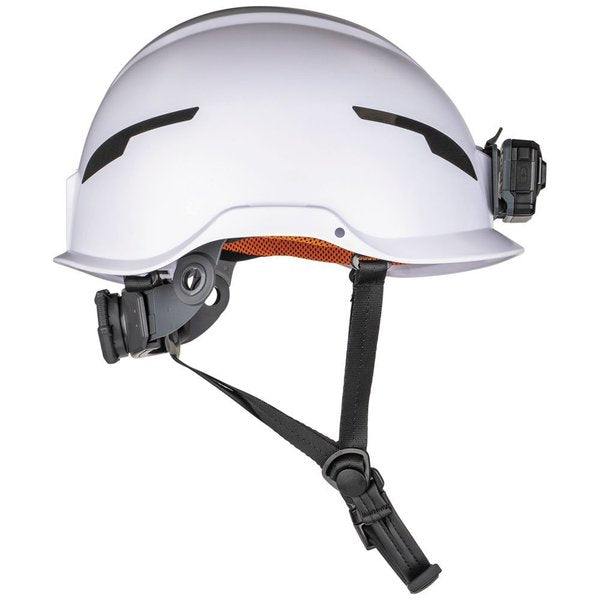 Safety Helmet, Type-2, Non-Vented Class E, with Rechargeable Headlamp