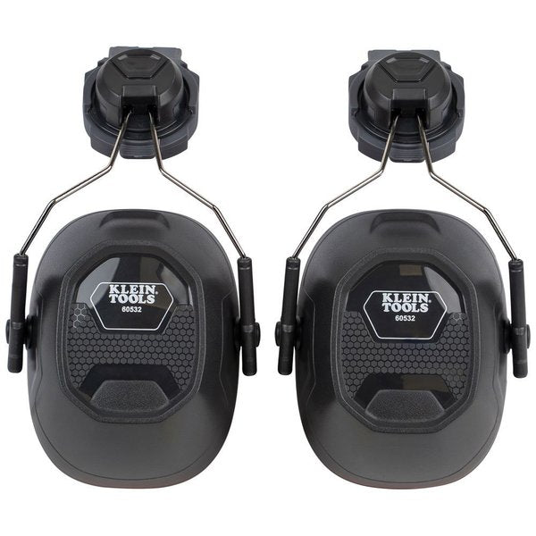 Hard Hat Ear Muffs, Safety Helmet: 26dB; Cap-Style Hard Hat: 27dB, Gray/Orange