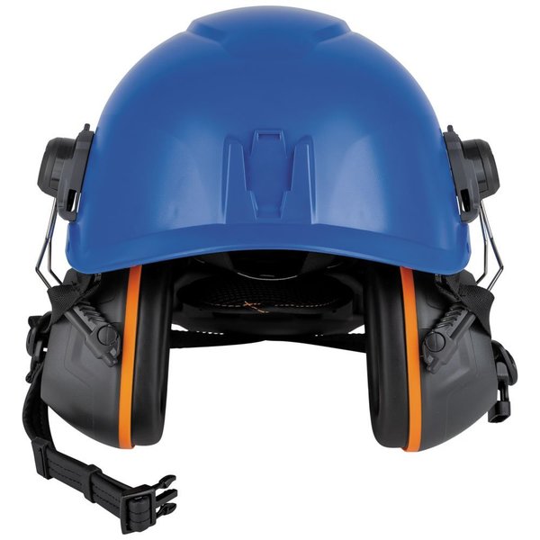 Hard Hat Ear Muffs, Safety Helmet: 26dB; Cap-Style Hard Hat: 27dB, Gray/Orange