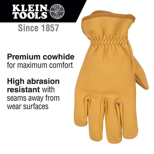 Cowhide Leather Gloves, Medium