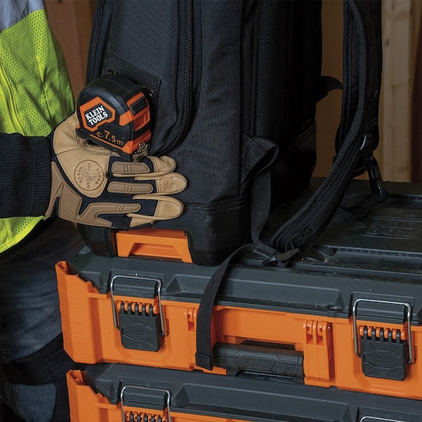 1680d Ballistic Weave Body; Hard Molded Polypropylene Bottom, 32 Pockets, Black/Orange