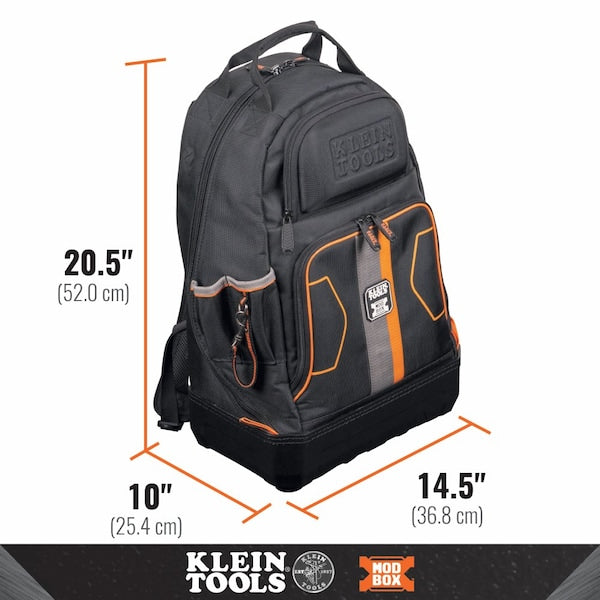 1680d Ballistic Weave Body; Hard Molded Polypropylene Bottom, 32 Pockets, Black/Orange