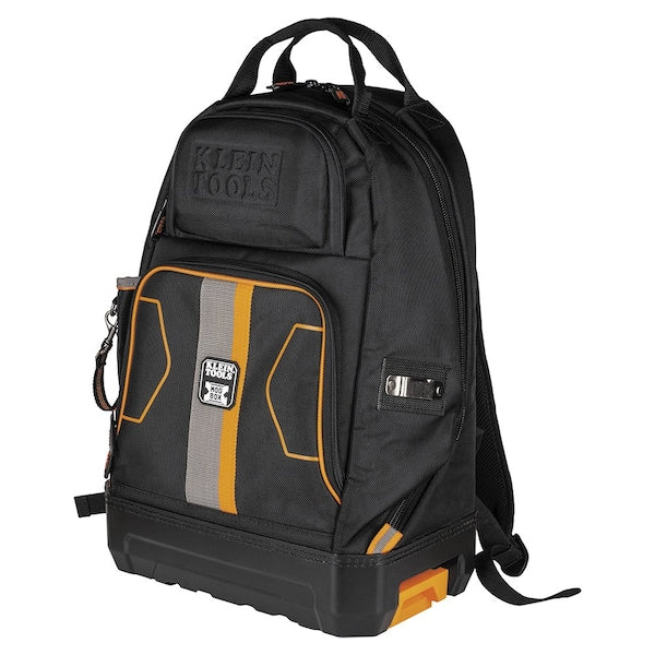 1680d Ballistic Weave Body; Hard Molded Polypropylene Bottom, 32 Pockets, Black/Orange