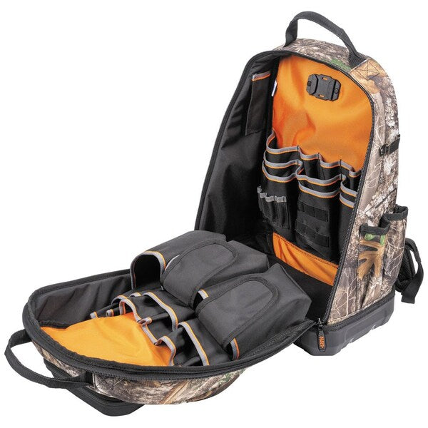 1680d Ballistic Weave Body; Hard Molded Polypropylene Bottom, 40 Pockets, Camo
