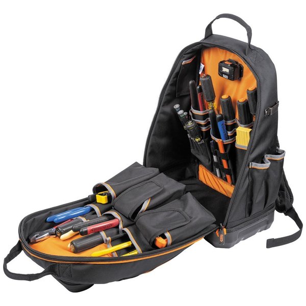 1680d Ballistic Weave Body; Hard Molded Polypropylene Bottom, 40 Pockets, Black/Orange