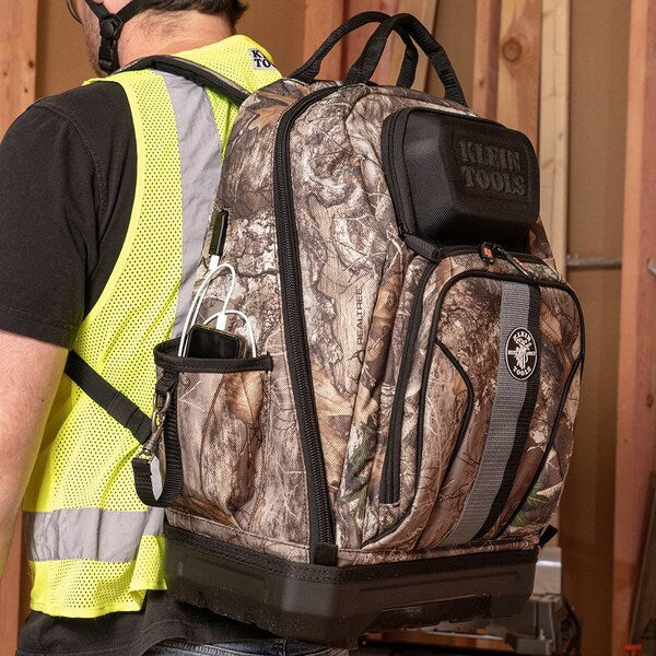 1680d Ballistic Weave Body; Hard Molded Polypropylene Bottom, 40 Pockets, Camo