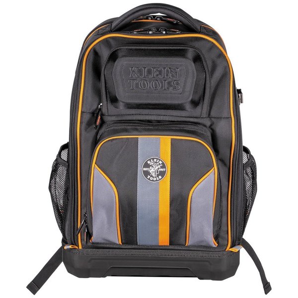 1680d Ballistic Weave Body; Hard Molded Polypropylene Bottom, 28 Pockets, Black/Orange