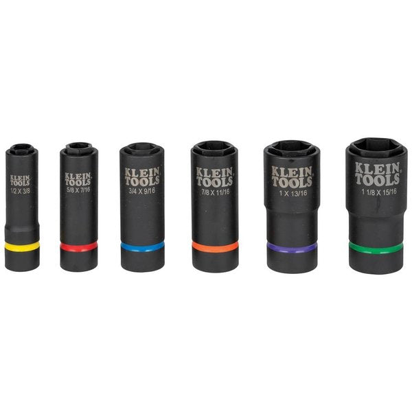 2-in-1 Impact Socket Set, 6-Point, 6-Piece