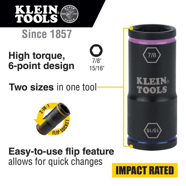 Flip Impact Socket, 15/16 and 7/8-Inch
