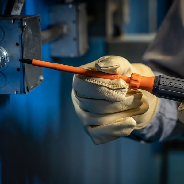 Insulated Screwdriver, #1 Phillips Tip, 6-Inch Round Shank