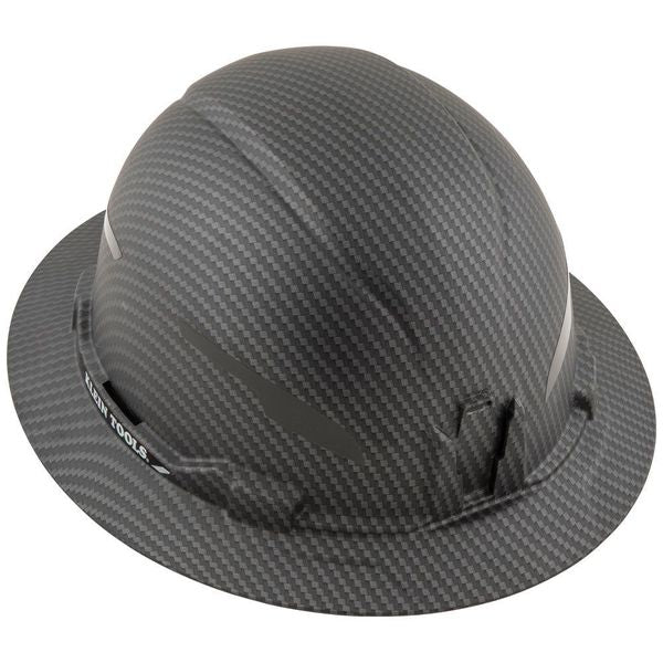 Hard Hat, Premium KARBNâ¢ Pattern, Non-Vented Full Brim, Class E