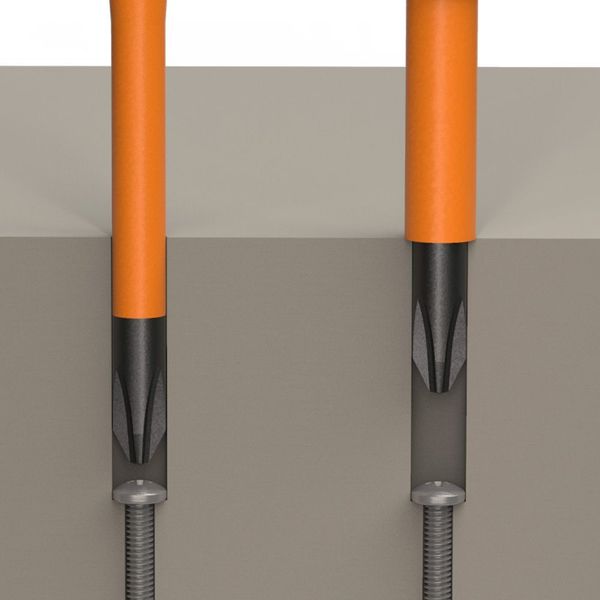 Slim-Tip Insulated Screwdriver, 1/4-Inch Cabinet, 4-Inch Round Shank