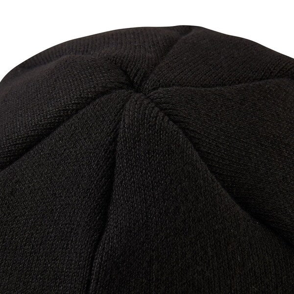 Heavy Knit Hat, Black, Vintage Patch Logo
