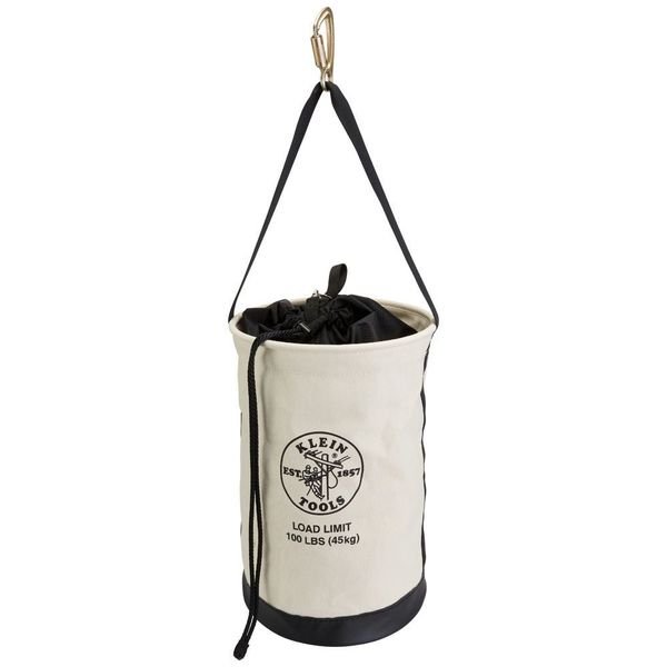 Canvas Bucket with Drawstring Close, 22-Inch
