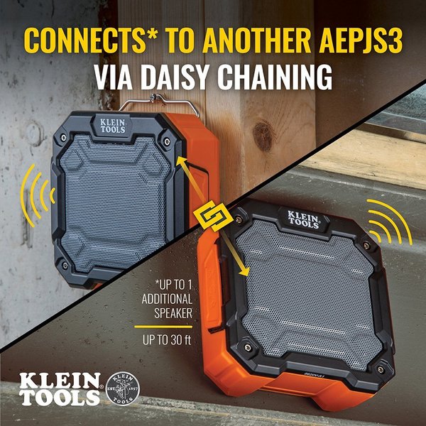 BluetoothÂ® Jobsite Speaker with Magnet and Hook