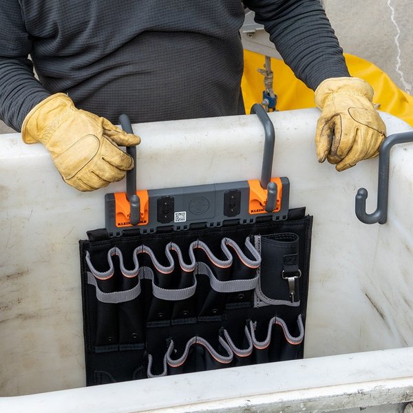 Gray/Black/Orange Polyester Ecosystem for Lineman Utility Buckets, 13 Pockets