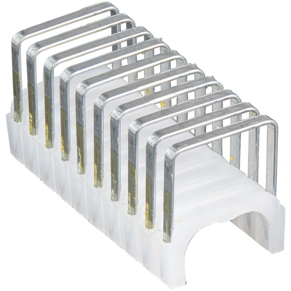 Insulated Staples, 25 ga, 7/8 in Leg L, Steel