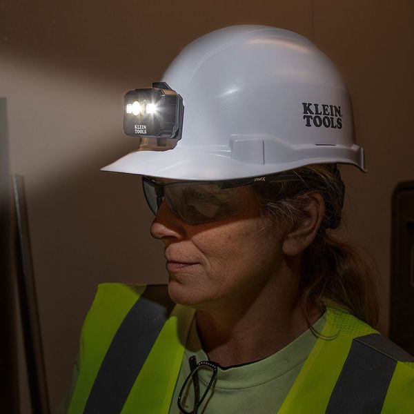 Rechargeable LED Headlamp and Work Light, For Hard Hats, 300 Lumens, Three Modes, All-Day Runtime