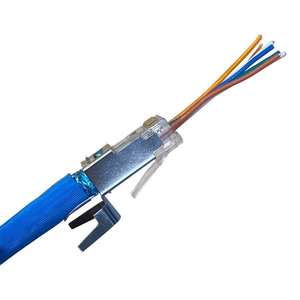 Pass-Thruâ¢ Modular Data Plug, RJ45-CAT6A, Shielded (STP), 100-Pack