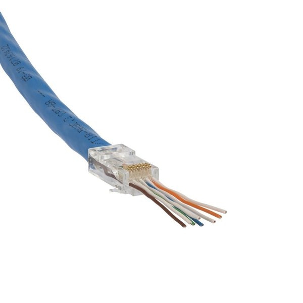 Pass-Thruâ¢ Modular Data Plugs, RJ-45-CAT6A, UTP, 50-Pack