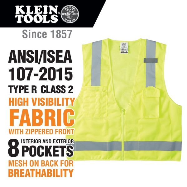 Safety Vest, High-Visibility Reflective Vest, XL