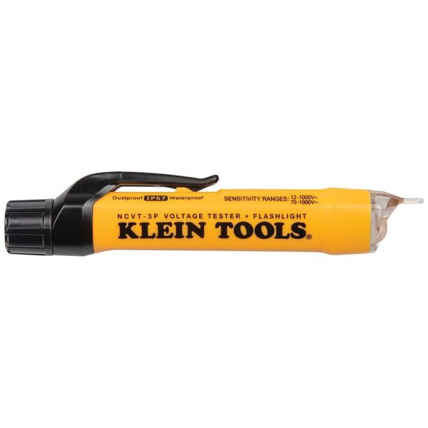 Dual Range Non-Contact Voltage Tester with Flashlight, 12 - 1000V AC