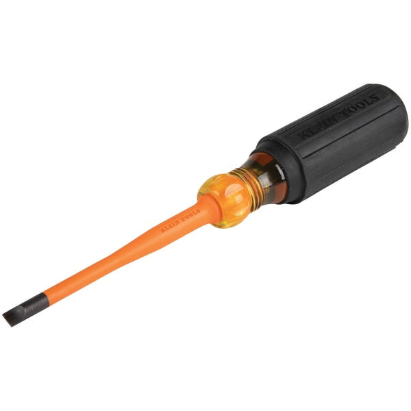 Slim-Tip Insulated Screwdriver, 1/4-Inch Cabinet, 4-Inch Round Shank