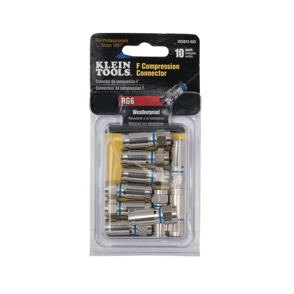 Weatherproof F-Compression Connectors RG6 50-Pack