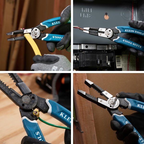 Klein-KurveÂ® Heavy-Duty Wire Stripper / Cutter / Crimper Multi Tool, 8-20 AWG